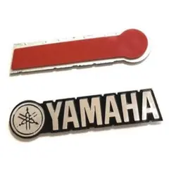 YAMAHA ヤマハ アルミ エンブレム プレート シルバー/ブラック baのサムネイル