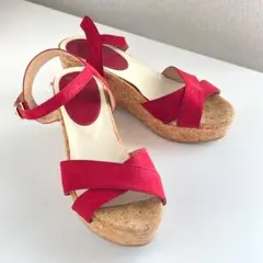 オリエンタルトラフィック Sサイズ 22.5cm サンダル レッド