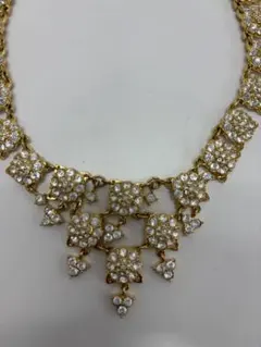 美品】MONET モネ ネックレス ラインストーン パープル 26082104 