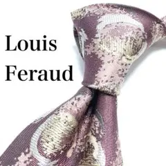 【極美品】 Louis Feraud ネクタイ 総柄 ピンク かわいい お洒落