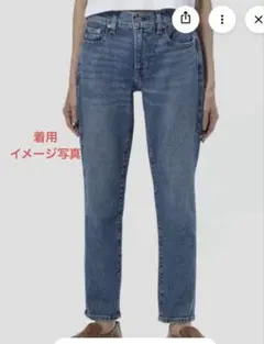 GAP ミッドライズ ガールフレンド デニム ダークインディゴ スリム 28