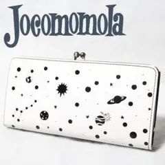 未使用 ホコモモラ コスモキュート柄 レザーがま口長財布 白のサムネイル