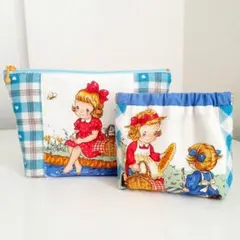 マーガレット&ソフィー　ポーチ　2点セット　バネポーチ　ファスナーポーチ