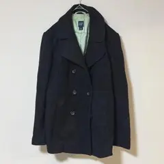 美品✨GAP 【L】ギャップ ピーコート ダブル 黒 通勤 通学 ゆったりのサムネイル
