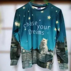 新品未使用ティシャツ　Mr. 1991NC & MISS 長袖Tシャツ 猫と星空