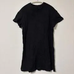 即日発送✨TIME AND TRUE 【S】ブラックカットソーワンピース 古着