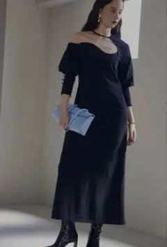 Amerivintage LAKE CURVE TRICOT RIB DRESSのサムネイル