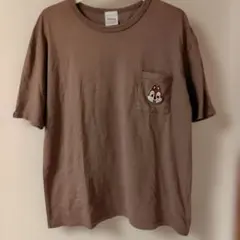 Disney チップ ポケットTシャツ ブラウン