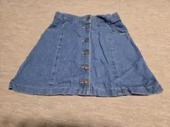 デニムブルー Aラインスカート