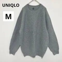 美品 UNIQLO メンズ M 3D クルーネック セーター ニット