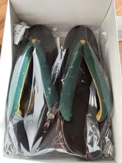 未使用 草履 緑と黄色の鼻緒