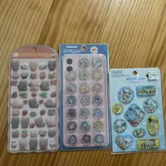新品 ドラえもん スヌーピー コットンパフィー おはじき ウォーター 3点セット