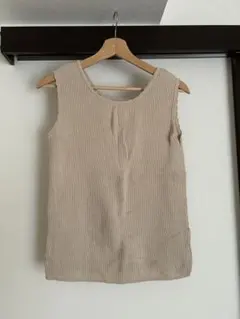 【 Samansa Mos2 】 前後着リブニットタンクトップ