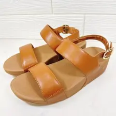 fitflop LULU レザー バックストラップサンダル ライトタン 24のサムネイル