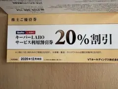 VTホールディングス 株主優待券 キーパーラボ★20%割引券他