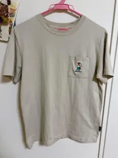 【美品】Teddy Bear×ships 半袖ポケットTシャツ ベージュ 刺繍S