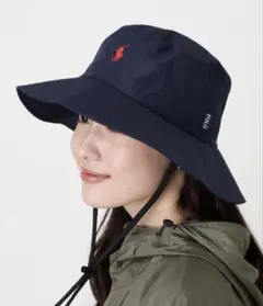 【ほぼ新品】POLO RALPH LAUREN 遮光撥水ハット　ネイビー