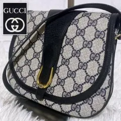 美品✨GUCCI オールドグッチ ショルダー馬蹄 GGスプリーム PVC 本革