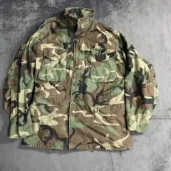 80s US ARMY M-65フィールドジャケット　カモフラージュ　3rd 》
