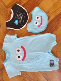 半袖ロンパース　スタイ２枚セット　ドラクエ　スライム