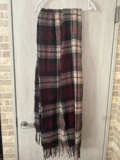 【チェック柄 大判ストール マフラー】