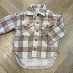 ベージュ　チェック柄 アウター