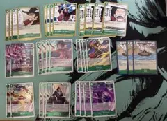 ワンピースカード　緑色　ミホークデッキ