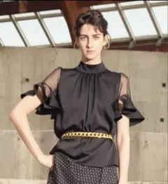 FRAY I.D ラッフルスリーブブラウス フレイアイディー