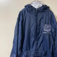 90s アノラックパーカー　ネイビー ナイロンジャケット　日本サイズM位