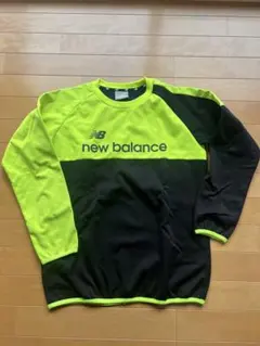 new balance 長袖ピステ 蛍光イエロー/黒