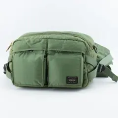 A135【美品】ポーター／タンカー　ヒップバッグ　ボディバッグ　セージグリーン