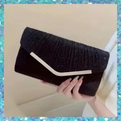クラッチバッグ　パーティバッグ　黒　おしゃれ　パーティ　結婚式　イベント　上品
