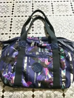 Kipling ショルダーバッグ パープル系 総柄　　　　　　軽量