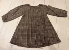 petit main チェックワンピース S
