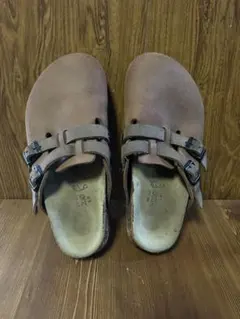 ビルケンシュトック　ブラウン スエード サボ・クロッグサンダル