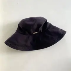 芦屋ロサブラン　プレーンハット Ｓ　つば10cm 完全遮光　ブラック