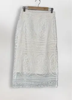 MERCURYDUO レーススカート 白 タイト 上品 きれいめ 春夏 M