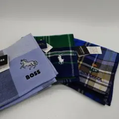 10-46 メンズタオルハンカチ3種　Polo Ralph Lauren