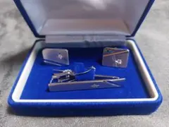 シルバー ネクタイピン カフスボタン セット