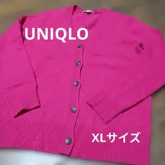 UNIQLO　ピンク Vネック カーディガン XL