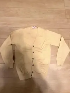 ベージュ Vネックカーディガン　イーストボーイ