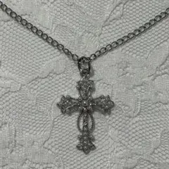 パールキラキラ十字架クロスネックレスフェアリーグランジウィッシュコアshury