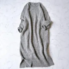 Vlas Blomme　アルパカ ウール ニットロングワンピース　クルーネック