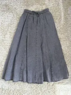 GLOBAL WORK ロングスカート グレー フリーサイズ