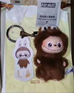 ラブブ イニシャル L PIN FOR LOVE ぬいぐるみ 茶色