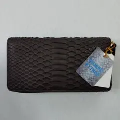 未使用　ダイヤモンドパイソン 長財布 ダークグレー
