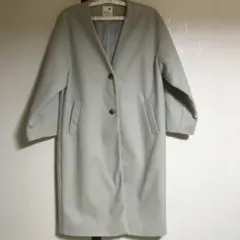 earth music&ecology ノーカラーロングコート　ミント