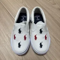 Polo ラルフローレン　スリッポン　ホワイト　17センチ