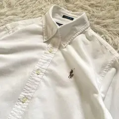 RALPH LAUREN オックスフォードシャツ 衿裏ストライプ M相当