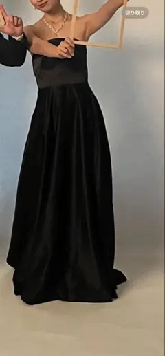 結婚式 前撮り ウェディングドレス 黒 パーティードレス